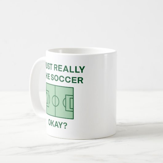 サッカーが大好き コーヒーマグカップ (正面左)