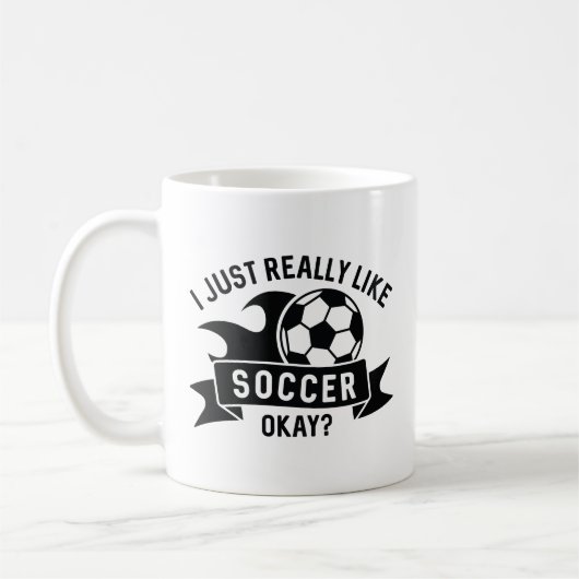 サッカーが大好き コーヒーマグカップ (左)