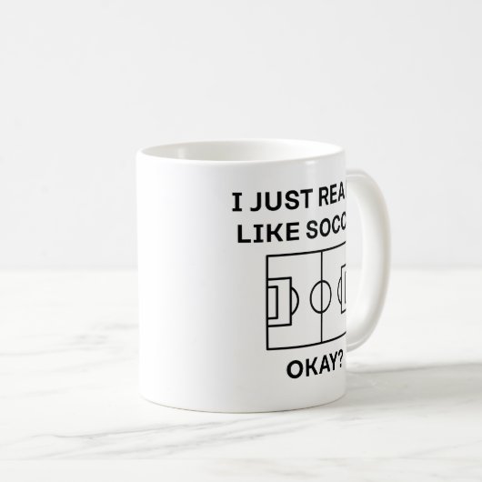 サッカーが大好き コーヒーマグカップ (正面右)