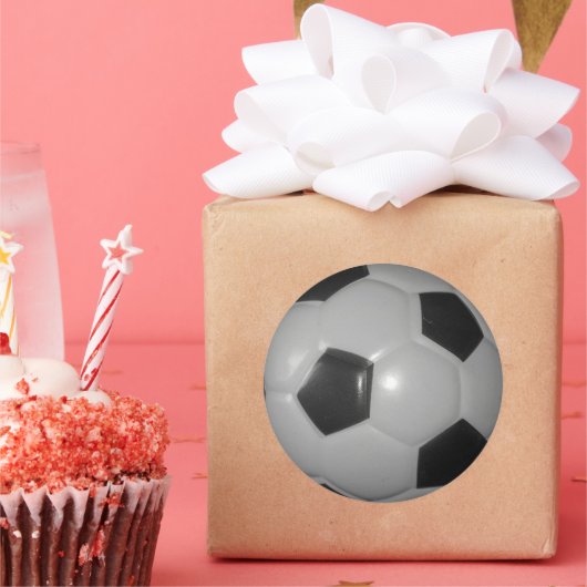 サッカーが大好き ラウンドシール (パーティー)