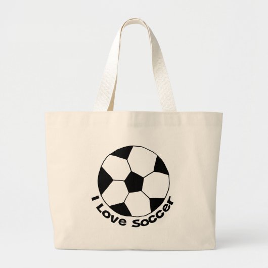 サッカーが大好き ラージトートバッグ (正面)