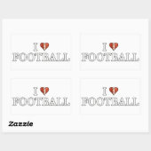 サッカーが大好き 長方形シール (シート)