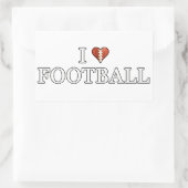 サッカーが大好き 長方形シール (バッグ)