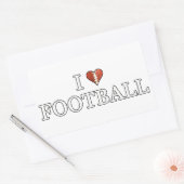 サッカーが大好き 長方形シール (封筒)