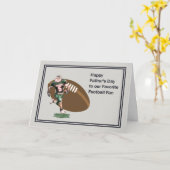 サッカーが好きなパパの父のデイカード カード (黄色い花)