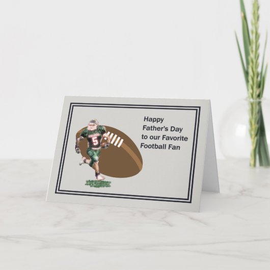 サッカーが好きなパパの父のデイカード カード (正面)