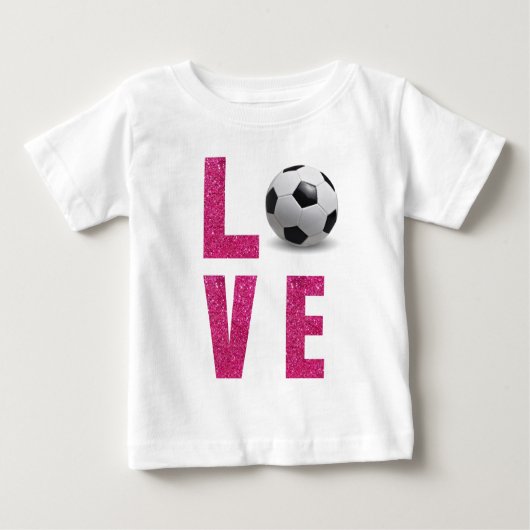 サッカーが好き ベビーTシャツ (正面)