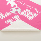 サッカーが好き-女の子が好き遊- シェルパブランケット (3/4)