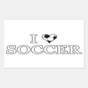サッカーが好き 長方形シール