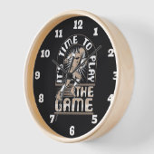 サッカーが試合遊の時間 壁時計 (傾斜)