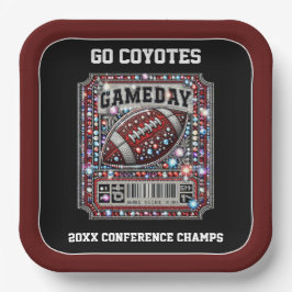 サッカーきらきら光るパーティービッグゲームボウルゲームチケット ペーパープレート