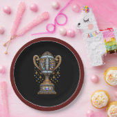 サッカーきらきら光るパーティービッグゲームボウルゲームトロフィー ペーパープレート (パーティー)