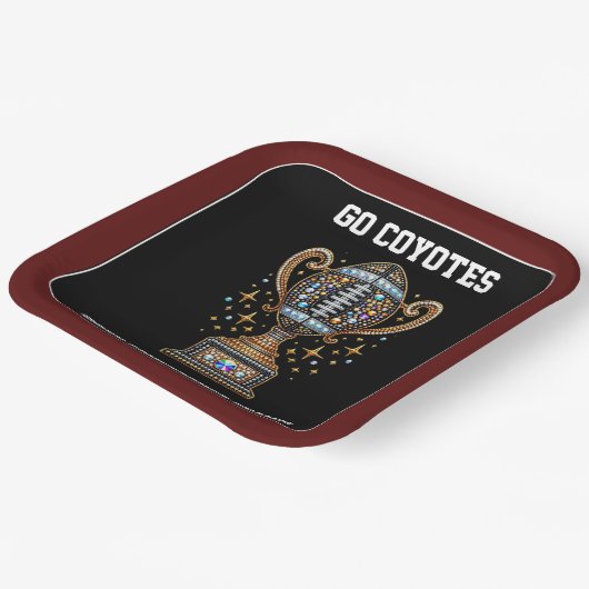 サッカーきらきら光るパーティービッグゲームボウルゲームトロフィー ペーパープレート (傾斜あり)