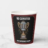 サッカーきらきら光るパーティービッグゲームボウルゲームトロフィー 紙コップ (正面)