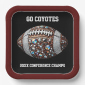 サッカーきらきら光るパーティービッグゲームボウルゲーム ペーパープレート (正面)