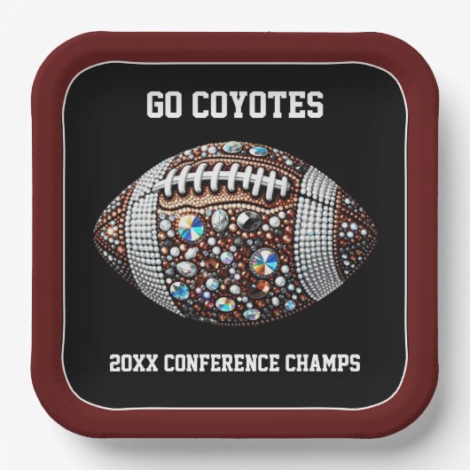 サッカーきらきら光るパーティービッグゲームボウルゲーム ペーパープレート (正面)