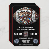 サッカーきらきら光るパーティービッグゲームボウルゲーム 招待状 (正面/裏面)