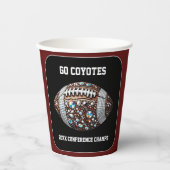 サッカーきらきら光るパーティービッグゲームボウルゲーム 紙コップ (正面)