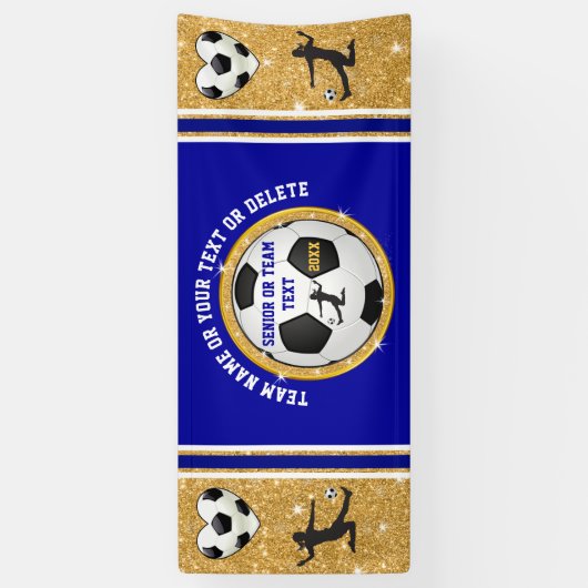 サッカーすごいチームやシニア向けのかわいい女の子の旗 横断幕 (縦)