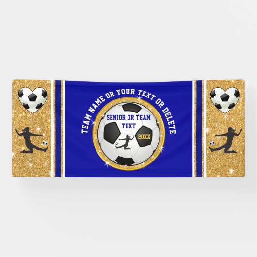 サッカーすごいチームやシニア向けのかわいい女の子の旗 横断幕 (横)