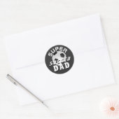 サッカーすごいパパサッカースポーティ父親 ラウンドシール (封筒)