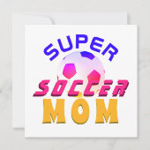 サッカーすごいママサッカースポーティ母のデイカード (正面)