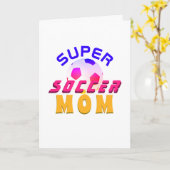 サッカーすごいママサッカースポーティ母の日 カード (黄色い花)