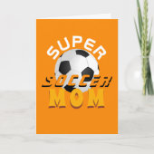 サッカーすごいママサッカースポーティ母の日 カード (正面)