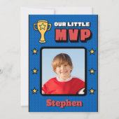 サッカーでお祝いしよう - サッカーの写真付き 招待状 (裏面)