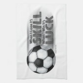 サッカーでスキルウィンクを失う キッチンタオル (縦)