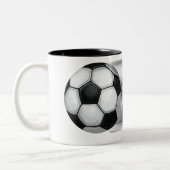 サッカーでスキルウィンクを失う ツートーンマグカップ (左)