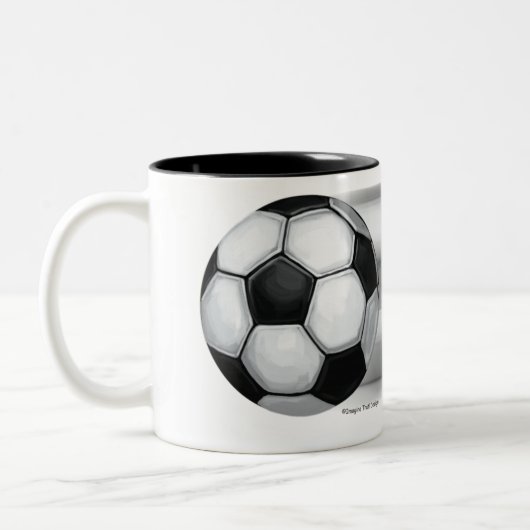 サッカーでスキルウィンクを失う ツートーンマグカップ (左)