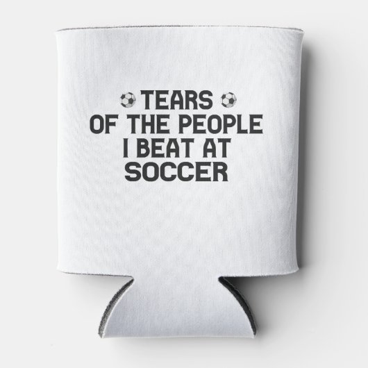 サッカーでビートした人々の涙おもしろい 缶クーラー (正面)
