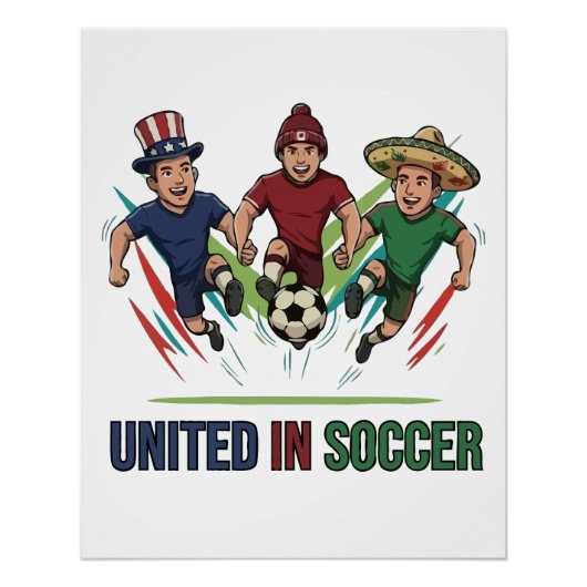 サッカーで繋がる国際選手 ポスター (正面)