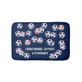 サッカーで自分の色を選ぶ数々の バスマット (正面)