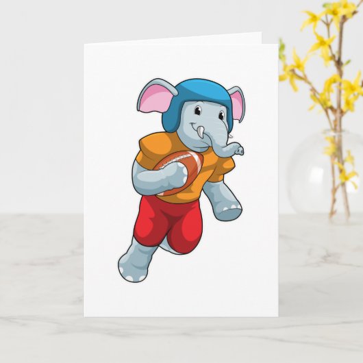 サッカーで象 カード (黄色い花)