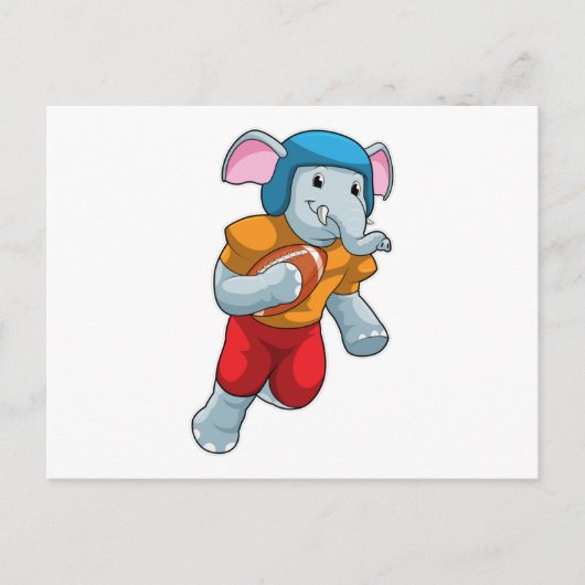 サッカーで象 ポストカード (正面)