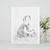 サッカーで遊ぶ女の子の塗り絵 (スタンド正面)