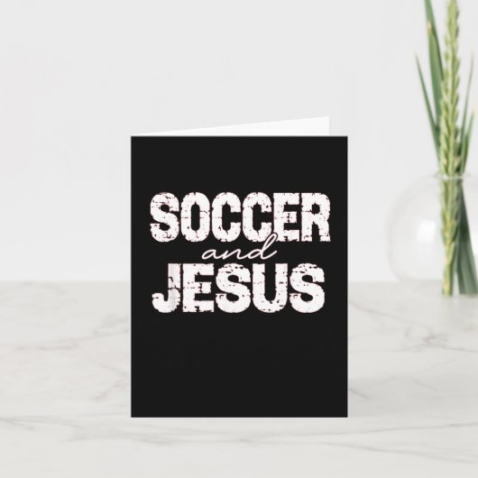 サッカーとイエスのキリスト教の名言 聖書 カード (正面)