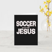 サッカーとイエスのキリスト教の名言 聖書 カード (黄色い花)