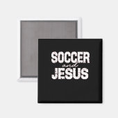 サッカーとイエスのキリスト教の名言 聖書 マグネット (正面/裏面)