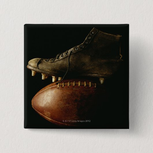 サッカーとクレート 缶バッジ (正面)