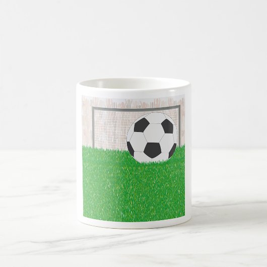 サッカーとゴール コーヒーマグカップ