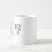 サッカーとゴール コーヒーマグカップ (正面左)