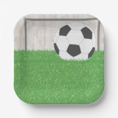 サッカーとゴール ペーパープレート (正面)