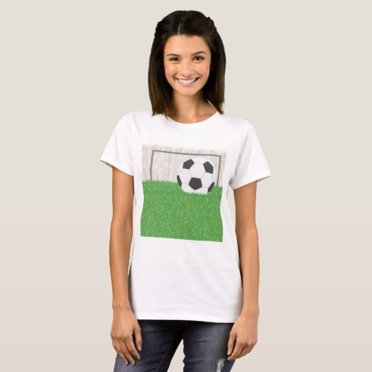 サッカーとゴール Tシャツ (正面フル)