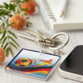 サッカーとサッカーのダイナミクス キーホルダー (正面右)