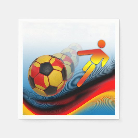 サッカーとサッカーのダイナミクス スタンダードカクテルナプキン (正面)