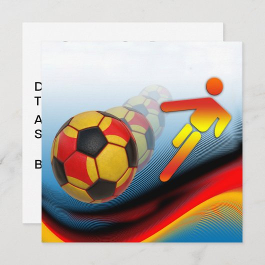 サッカーとサッカーのダイナミクス 招待状 (正面/裏面)