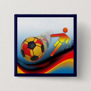 サッカーとサッカーのダイナミクス 缶バッジ